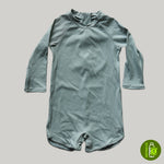 Ribbed Shorty Baby Suit - Misty Green