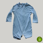Ribbed Shorty Baby Suit - Dusty Blue